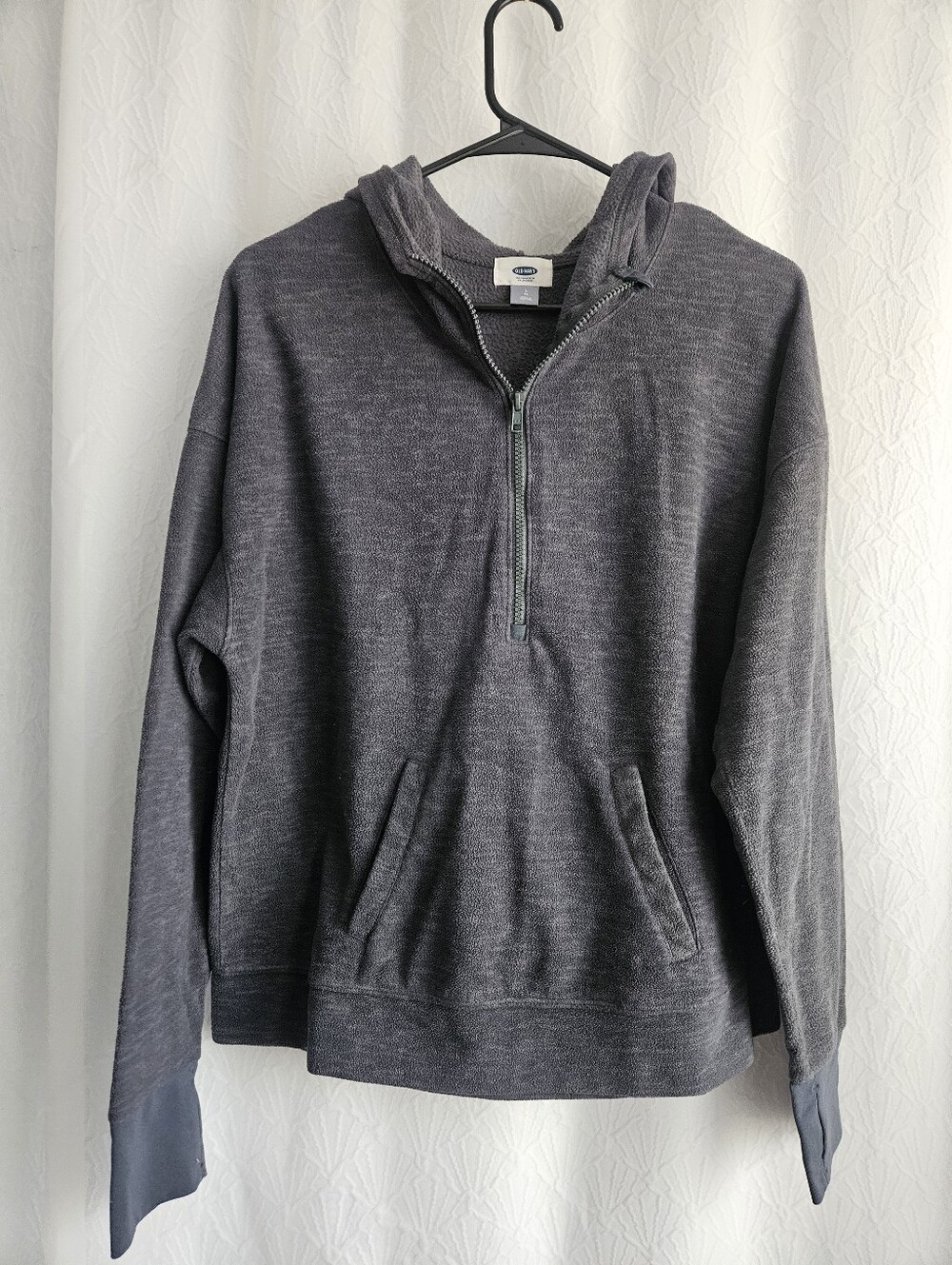 Old Navy Gray Fleece Pullover Hoodie Size Large